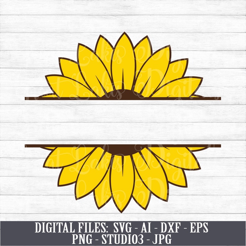Download Sunflower Split Monogram Instant Download Digital Download ...