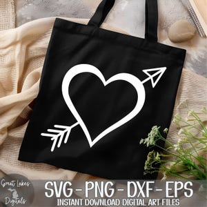 Heart with Arrow svg png dxf eps Digital Download