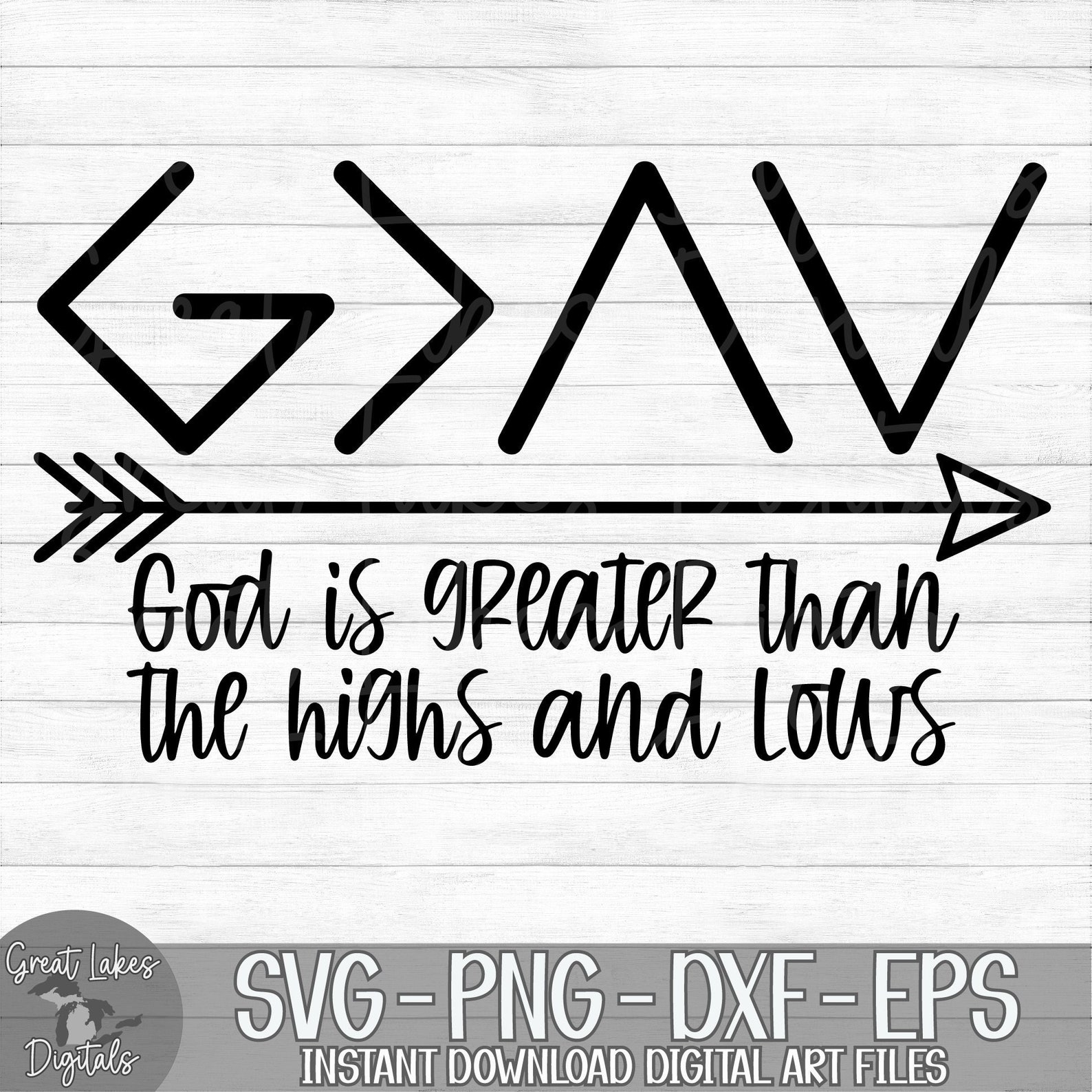 God is Greater Than the Highs and Lows Instant Digital Etsy