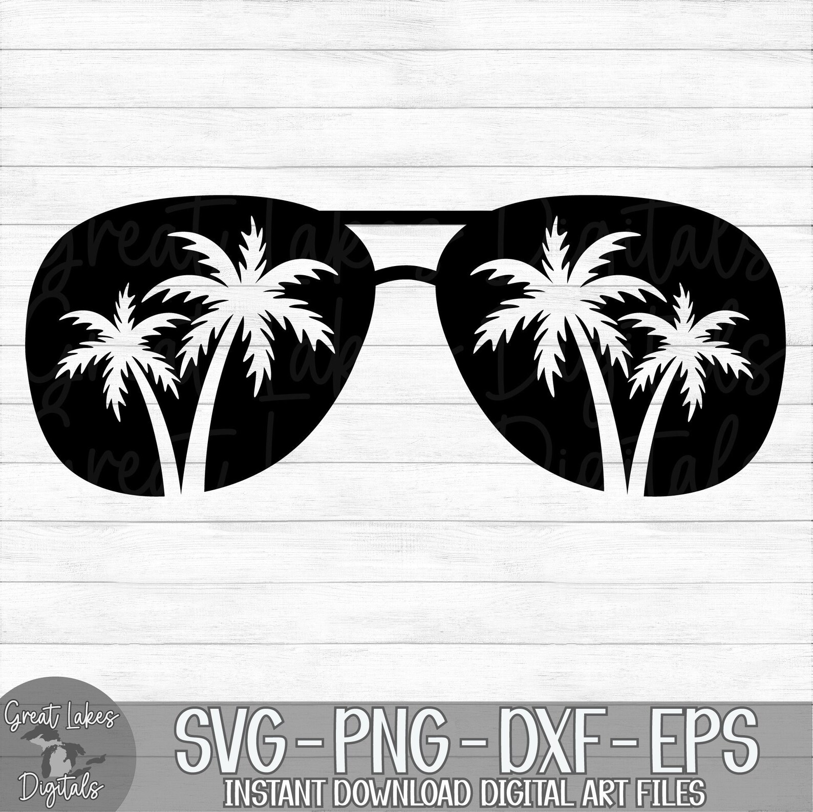 Palm Tree Sunglasses Instant Digital Download Svg Png Etsy