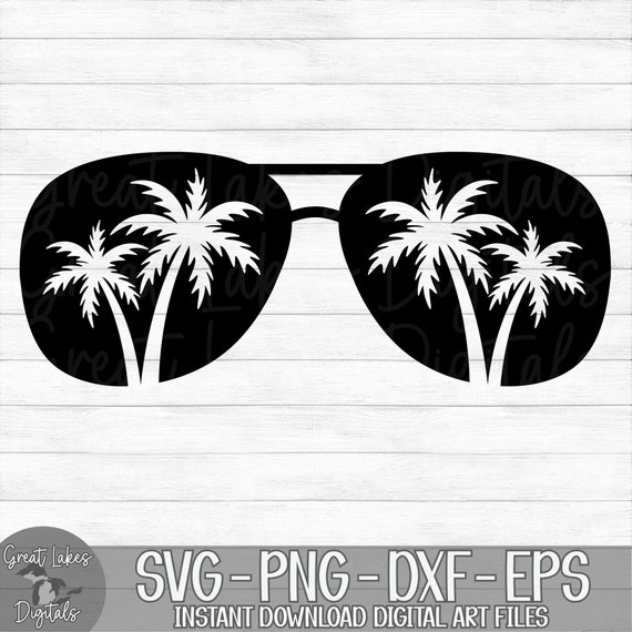Palm Tree Sunglasses Instant Digital Download Svg Png | Etsy