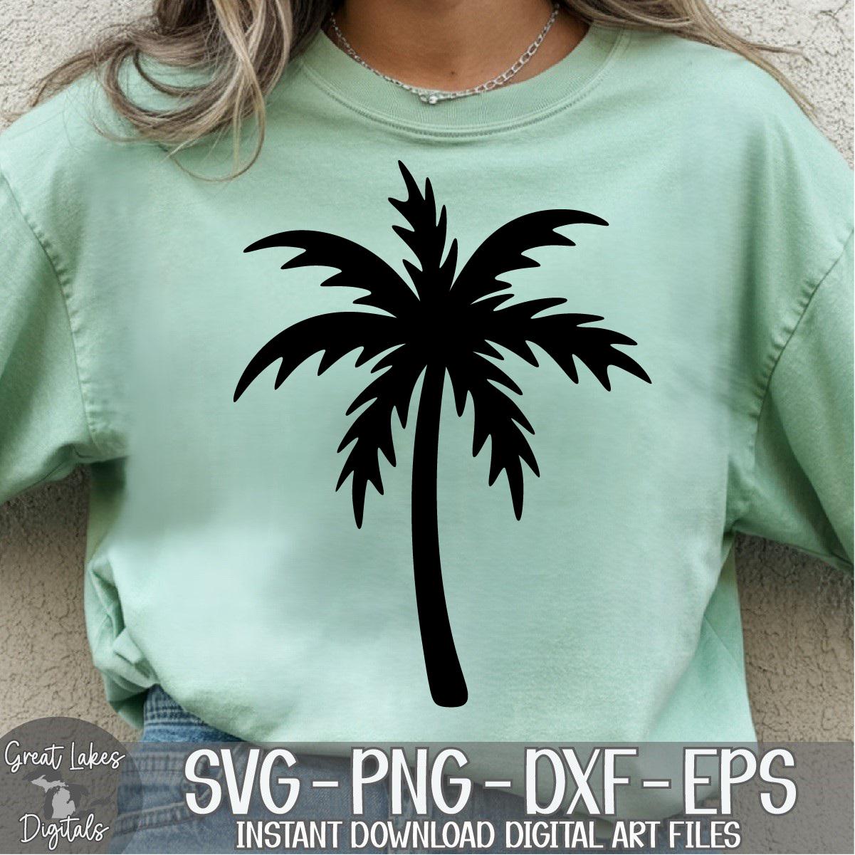 Palm Tree - Instant Digital Download - Svg, Png, Dxf, and Eps Files ...