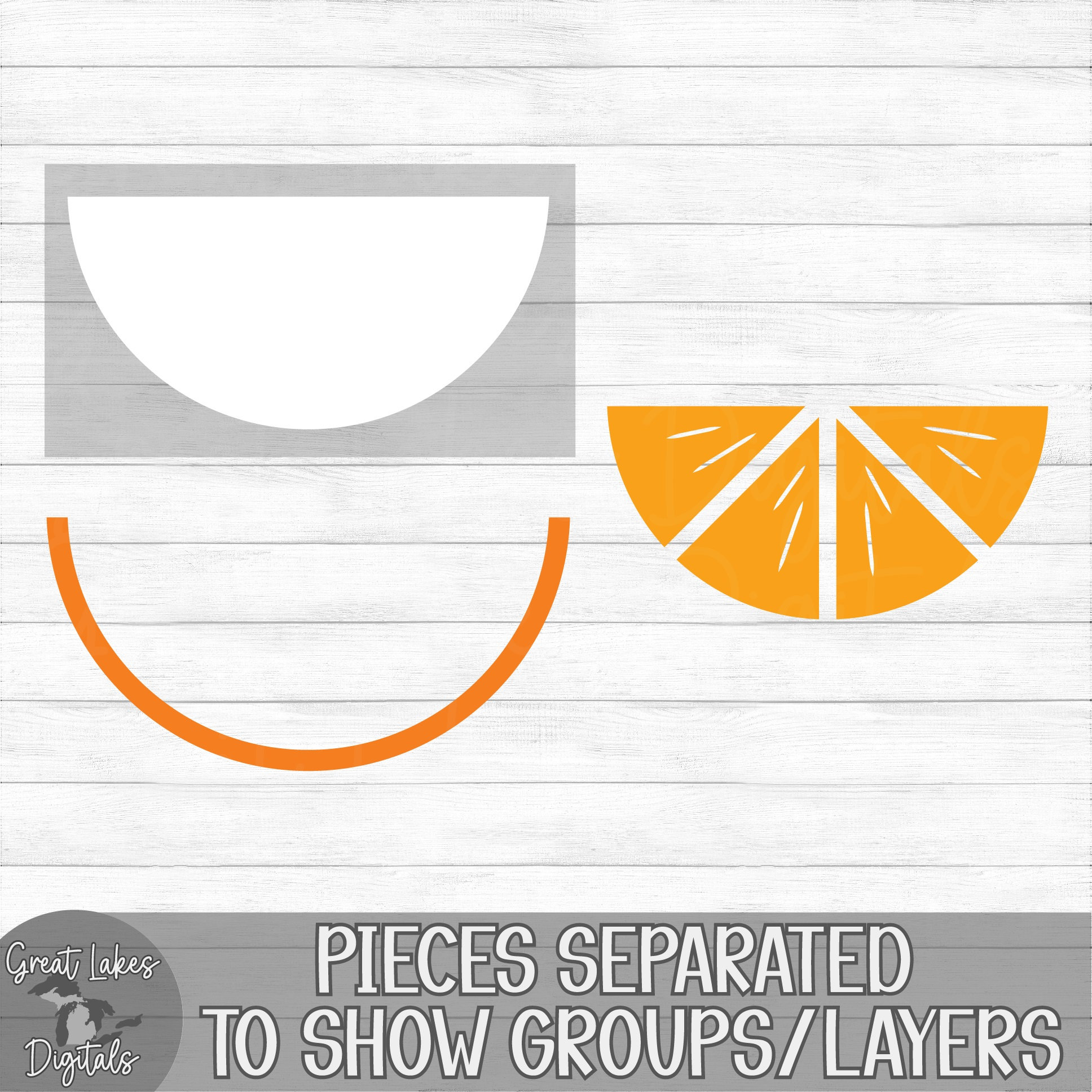 Orange Slice - Instant Digital Download - Svg, Png, Dxf, and Eps Files ...
