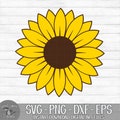 Sunflower - Instant Digital Download - svg, png, dxf, and eps files included!