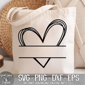 Herz Monogramm Name Rahmen svg png eps dxf Digital Download