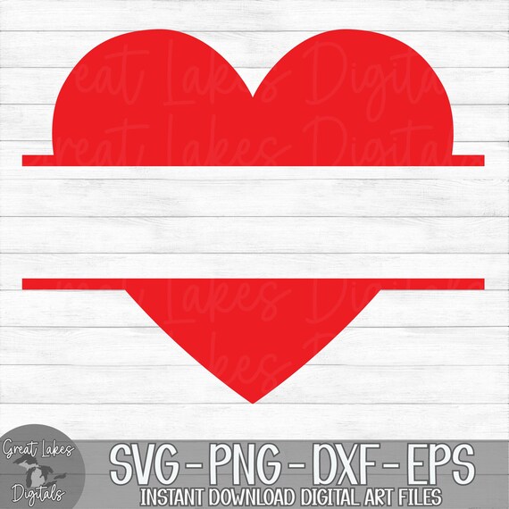 Heart Instant Digital Download Svg Png Dxf and Eps Etsy