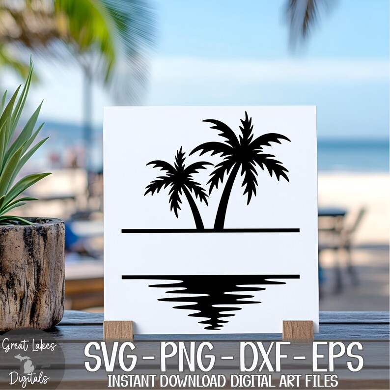 Palmer Delad Monogram Namnram svg png dxf eps Digital Nedladdning bild 7