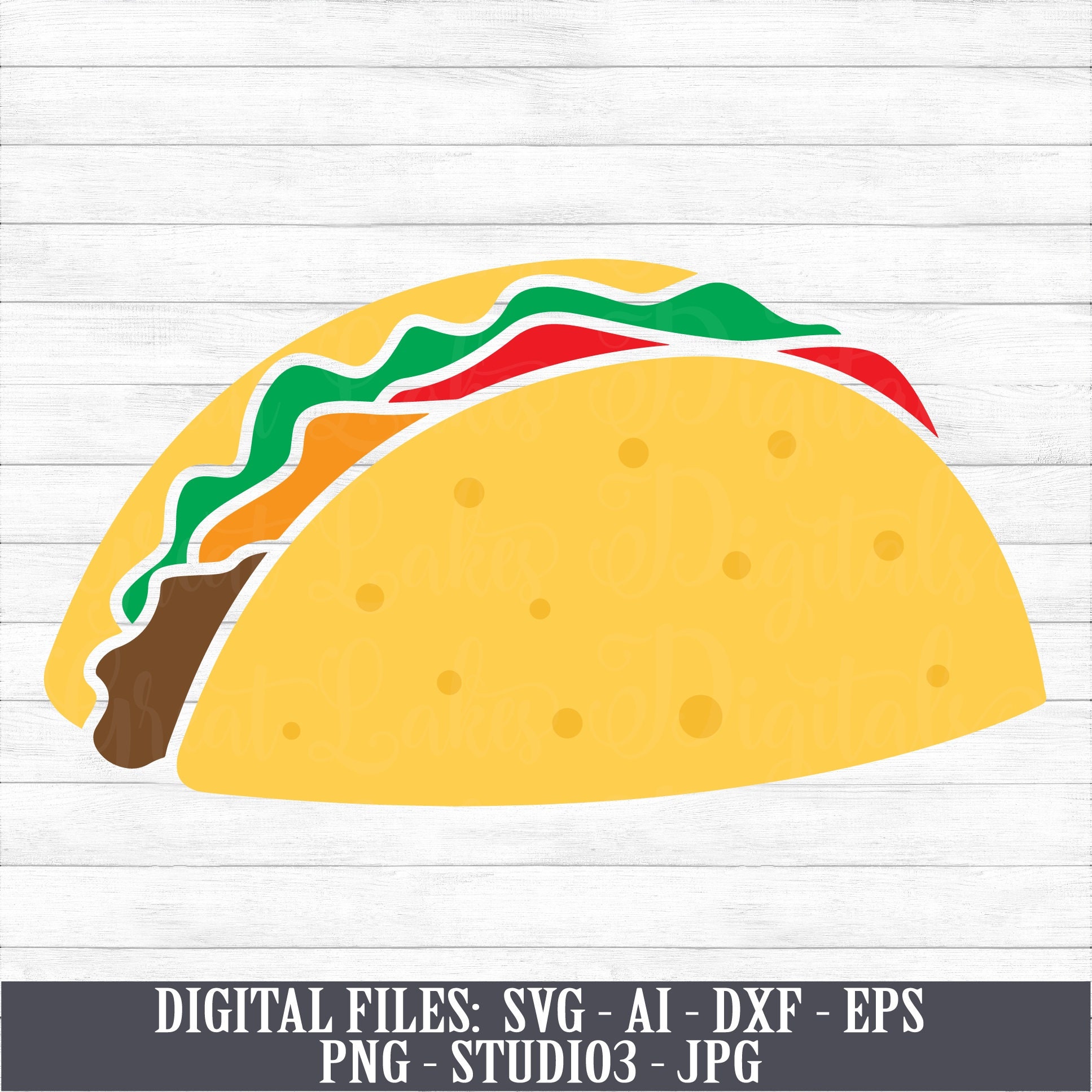 Taco Instant Download Digital Download Svg Ai Dxf Eps | Etsy UK