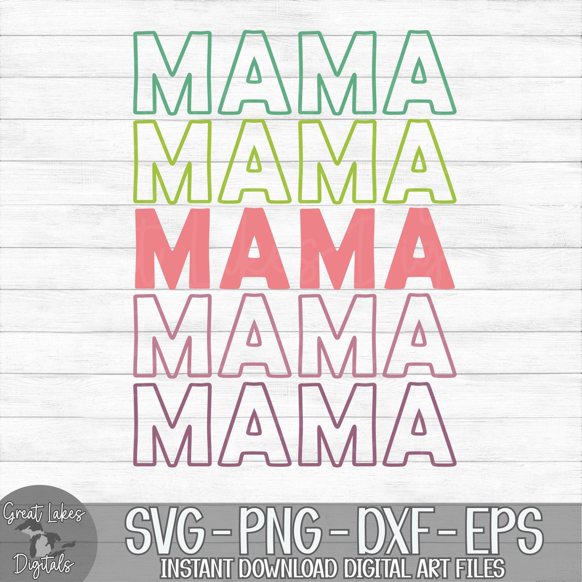 Mama Visual Mama - Instant Digital Download - Svg, Png, Dxf, and Eps Files Included ...