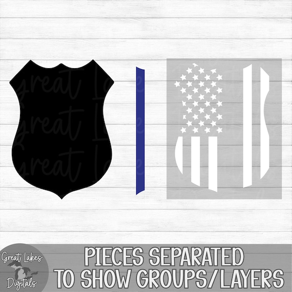 Aluminum Law Enforcement Sticker Thin Blue Line Aluminum Decal - Foto 4