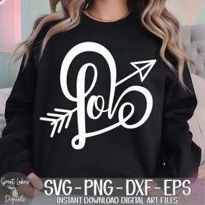 Love Heart and Arrow svg png dxf eps Digital Download