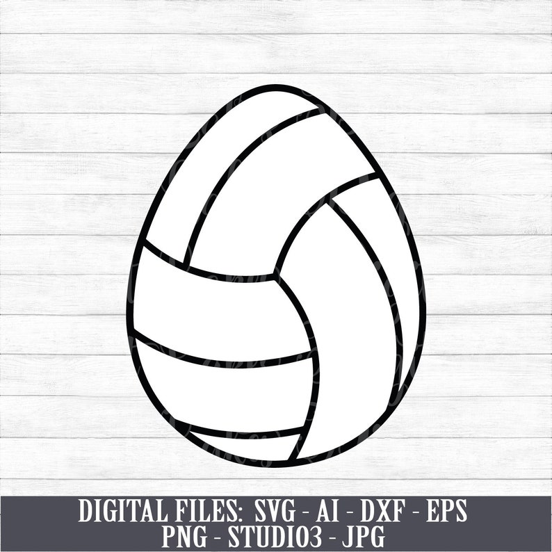 Volleyball Easter Egg Instant Download Digital Download Etsy