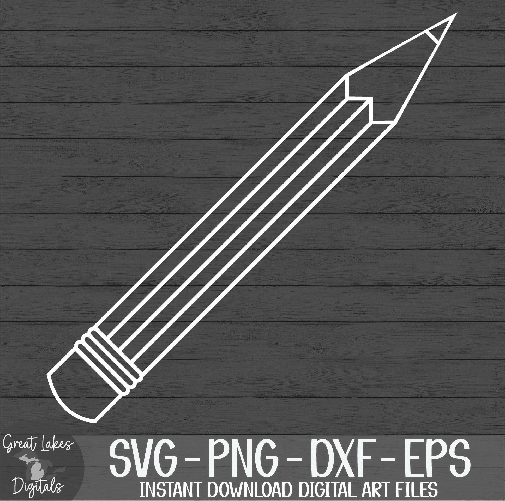 Pencil - Instant Digital Download - Svg, Png, Dxf, and Eps Files ...