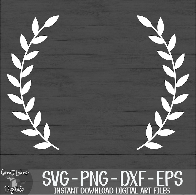 Laurel Leaves Wreath svg png dxf eps Digital Download image 3