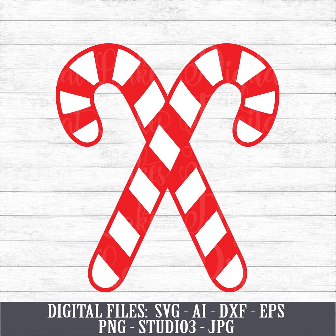 Candy Canes Instant Digital Download svg ai dxf eps | Etsy