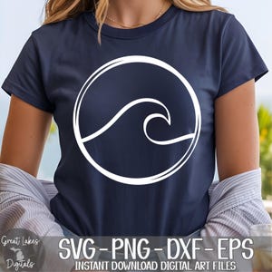 Descarga digital de ondas circulares SVG, PNG, DXF y EPS