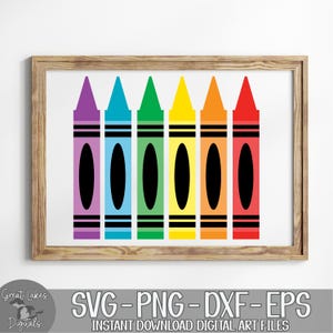 Crayones SVG, PNG, DXF, EPS Descarga digital - Profesor, Escuela, Estudiante