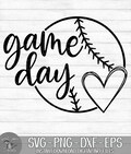 Game Day - Instant Digital Download - svg, png, dxf, and eps files included! Sports, Baseball, Softball