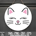 Cartoon Cat Face svg png dxf eps Digital Download