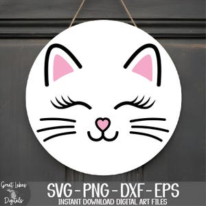 Cartoon Cat Face svg png dxf eps Digital Download