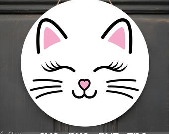 Cartoon Cat Face svg png dxf eps Digital Download