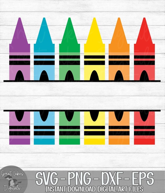 Crayons Monogram - Back to School, Art, Teacher, Student - Instant Digital Download - svg, png, dxf, and eps files included!