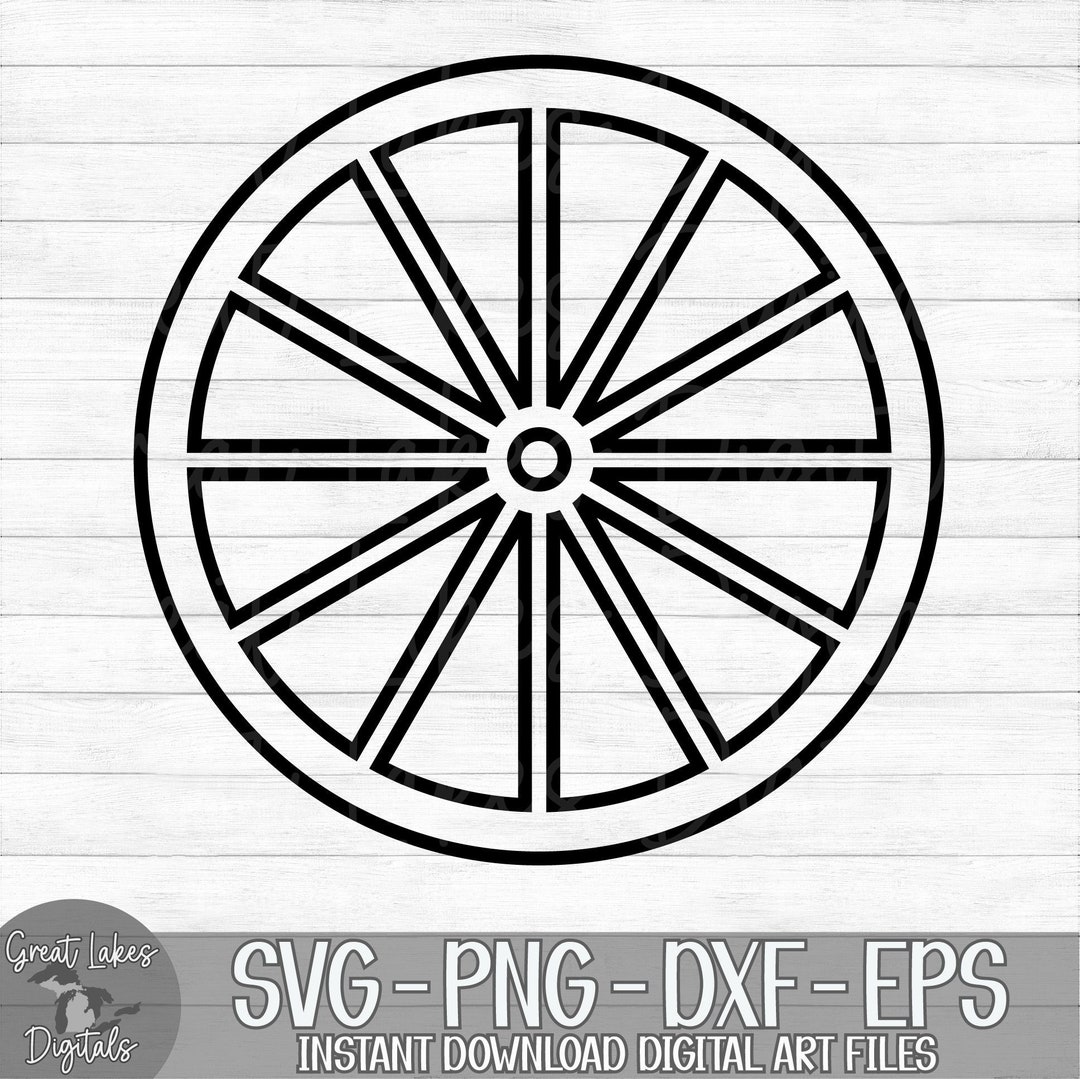 Wagon Wheel Instant Digital Download Svg, Png, Dxf, and Eps Files