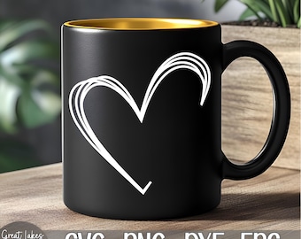 Heart Monogram Name Frame svg png eps dxf Digital Download