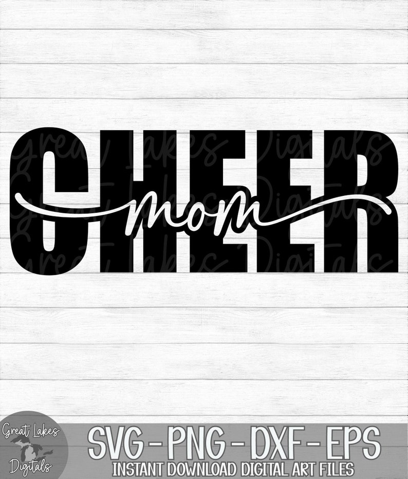 Cheer Mom - Instant Digital Download - Svg, Png, Dxf, and Eps Files ...