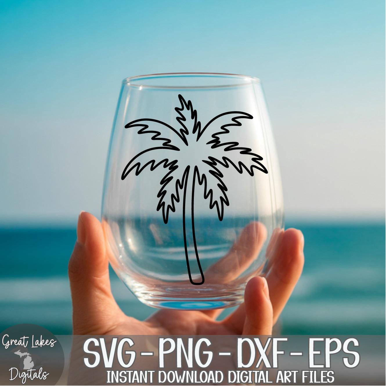 Palm Tree - Instant Digital Download - Svg, Png, Dxf, and Eps Files ...