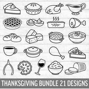 Thanksgiving Dinner Bundle - 21 Designs - Instant Digital Downloads ...