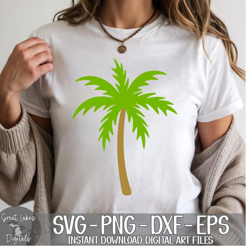 Palm Tree - Instant Digital Download - Svg, Png, Dxf, and Eps Files ...