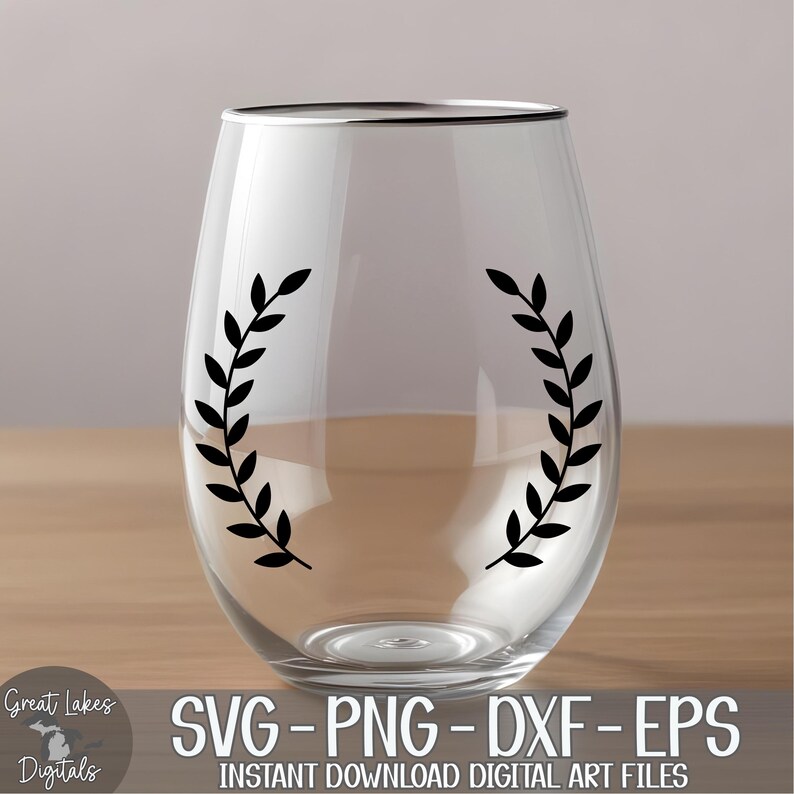 Laurel Leaves Wreath svg png dxf eps Digital Download image 6