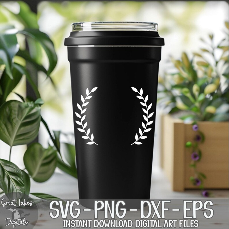 Laurel Leaves Wreath svg png dxf eps Digital Download image 11