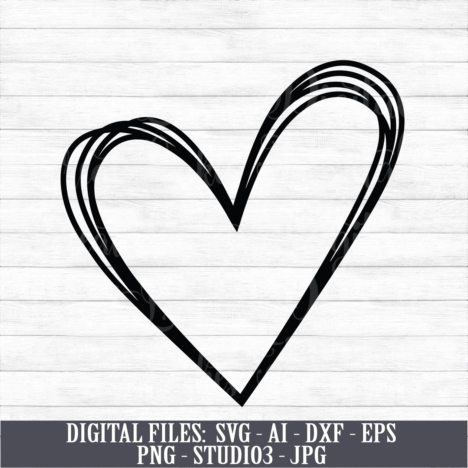 Download Hand Drawn Heart Doodle Heart Scribble Heart Instant Digital Download Svg Ai Dxf Eps Png Studio3