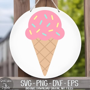 Helado SVG, PNG, DXF, EPS, descarga digital