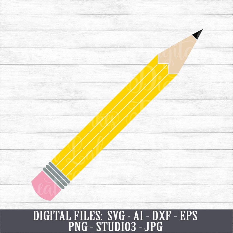 Download Pencil Back To School Teacher svg Pencil Cut File Instant | Etsy