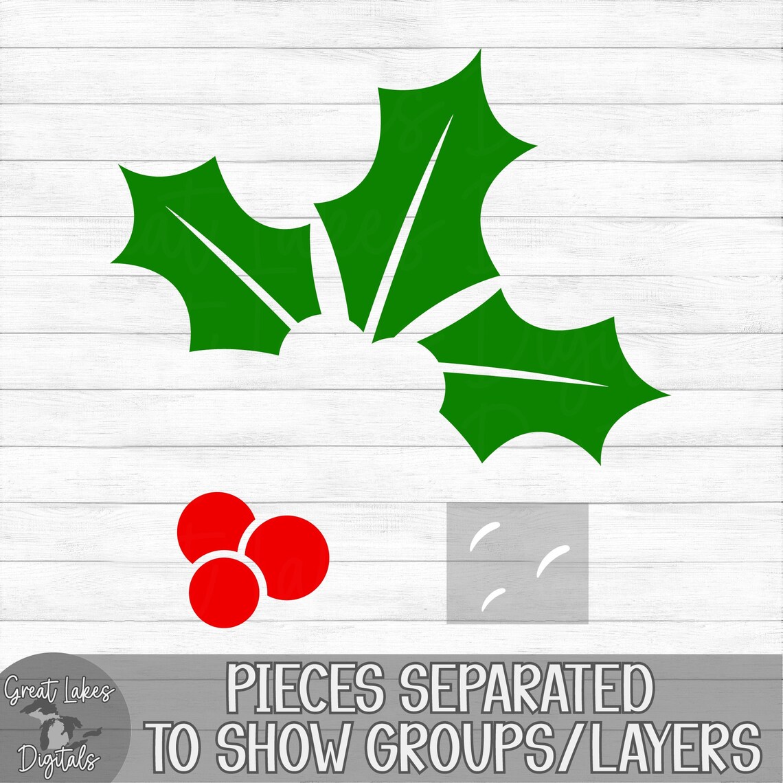 Christmas Holly Instant Digital Download Svg Png Dxf - Etsy