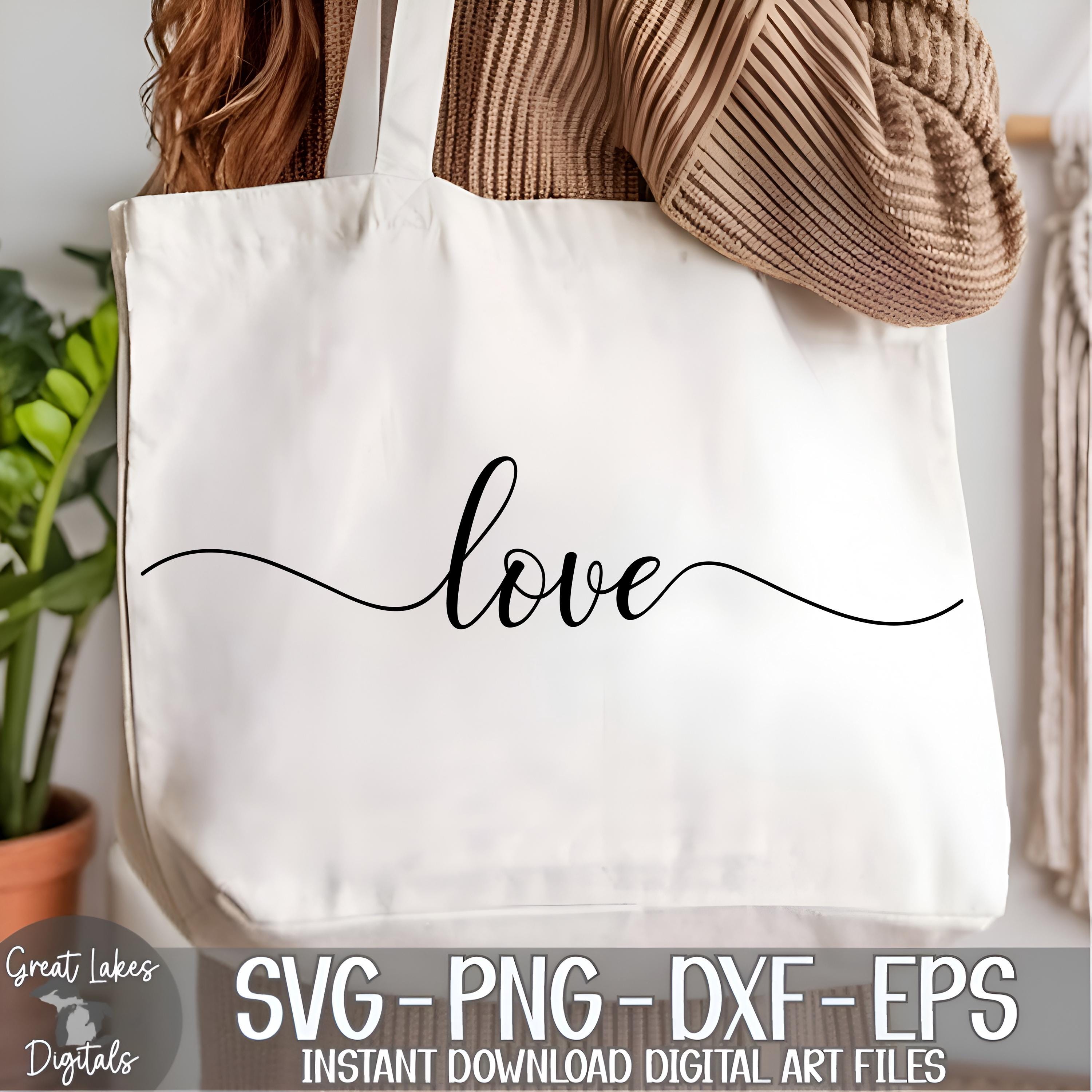 Cursive Script Love Svg Png Dxf Eps Digital Download, Valentine's Day ...