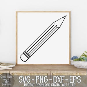 Potlood - directe digitale download - inclusief svg-, png-, dxf- en eps-bestanden!