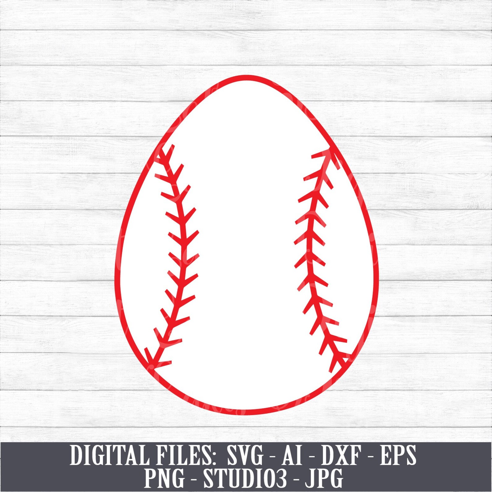 Baseball Easter Egg Instant Download Digital Download svg Etsy