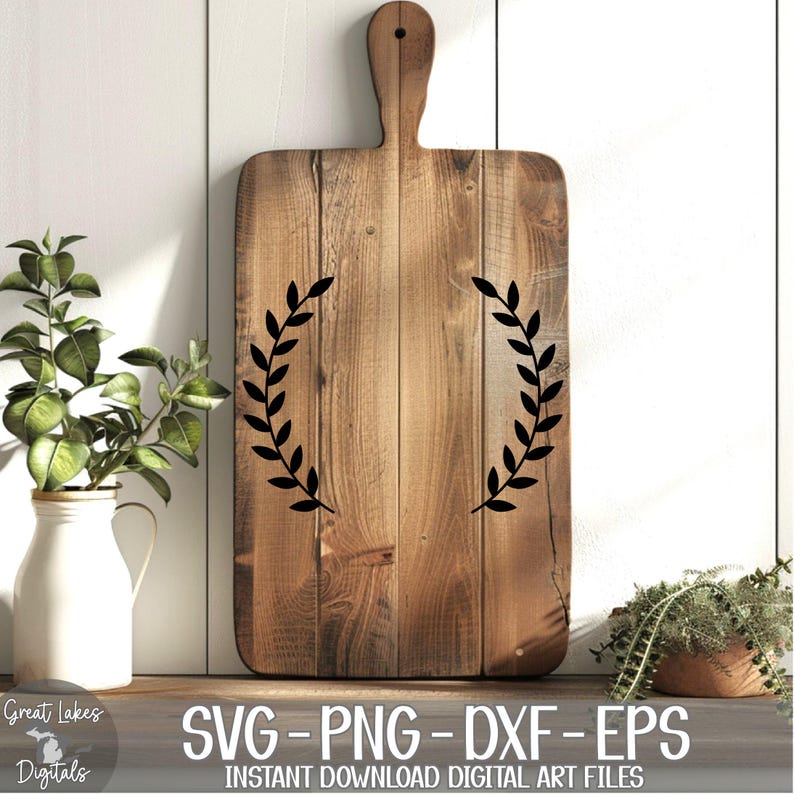 Laurel Leaves Wreath svg png dxf eps Digital Download image 9