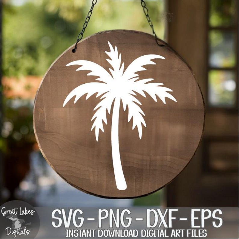 Palm Tree - Instant Digital Download - Svg, Png, Dxf, and Eps Files ...