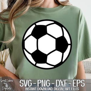 Balón de fútbol - Descarga digital instantánea: ¡archivos svg, png, dxf y eps incluidos!