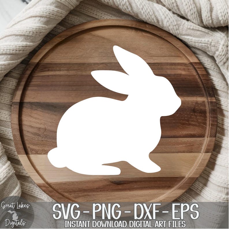 Easter Bunny, Rabbit - Instant Digital Download - svg, png, dxf, and eps files included! image 2