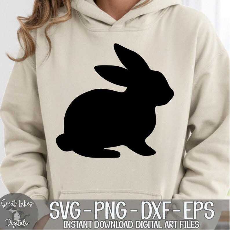 Easter Bunny, Rabbit - Instant Digital Download - svg, png, dxf, and eps files included! image 6