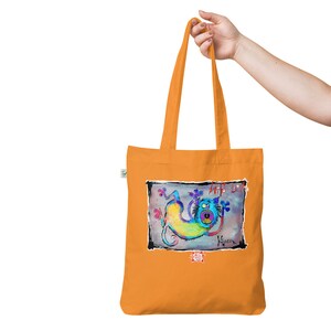 Loony Cat by Kieron Seamons Organic fashion tote bag.