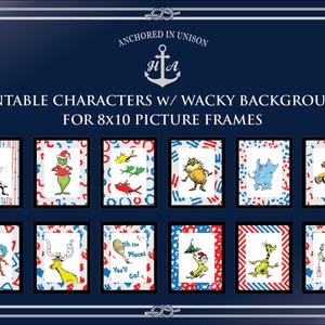 Instant Digital Download - Characters for 8x10 Frames - For Nursery, Baby, Nursery Room, Printable, PDF