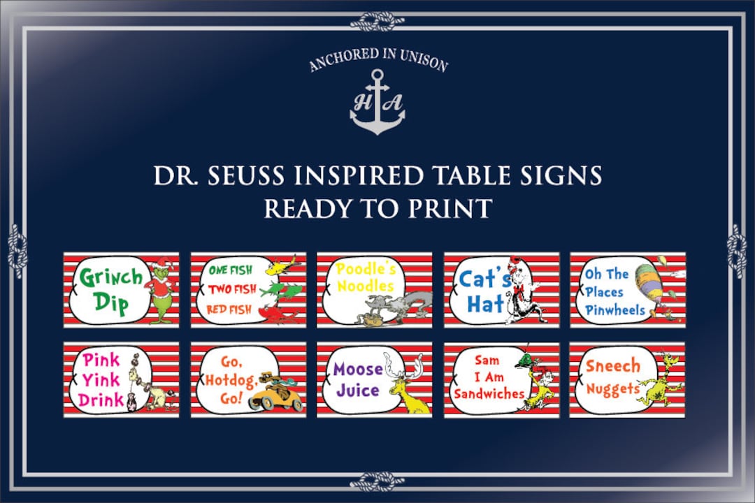 Instant Digital Download - Food Table Signs, Baby Shower, Birthday ...