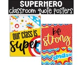 Superhero Growth Mindset Classroom Posters, Classroom Decorations, Bulletin Board, Classroom Display, Easy Classroom Decor